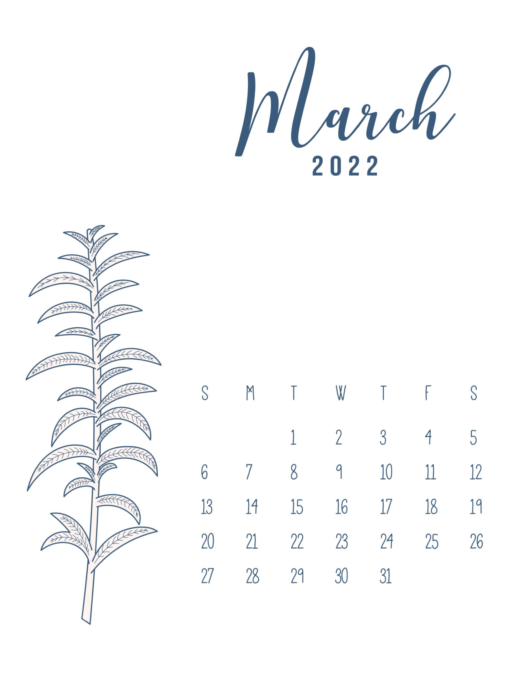 calendario 2022 flores suaves marco