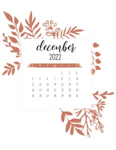 calendario 2022 folhas outuno dezembro
