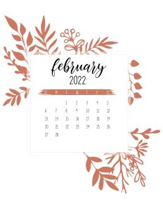 calendario 2022 folhas outuno fevereiro