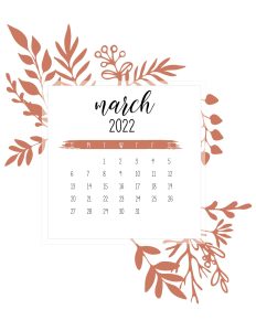 calendario 2022 folhas outuno marco