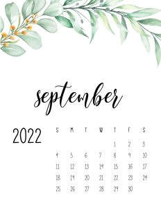 calendario 2022 folhas setembro 1