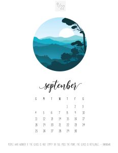 calendario 2022 paisagem setembro