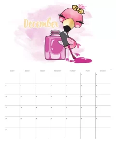 calendario 2023 flamingo dezembro