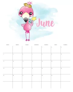 calendario 2023 flamingo junho