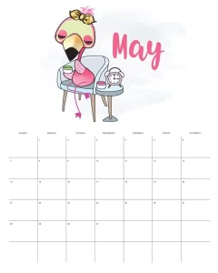 calendario 2023 flamingo maio