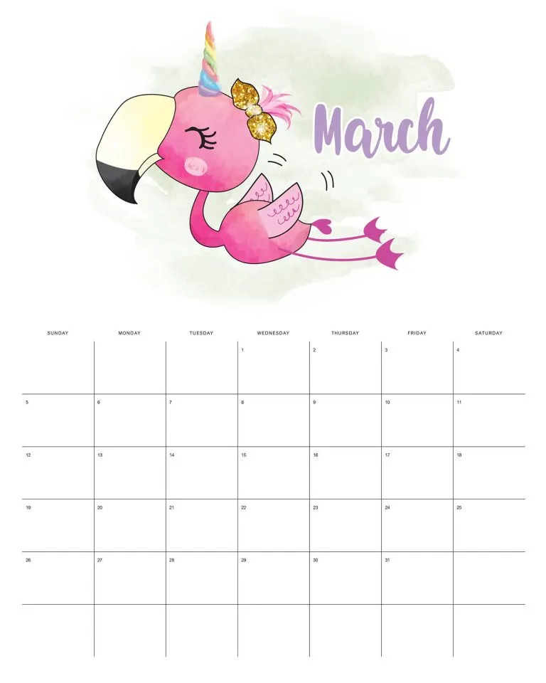 calendario 2023 flamingo marco