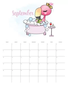 calendario 2023 flamingo setembro