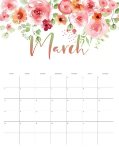 calendario 2023 floral marco