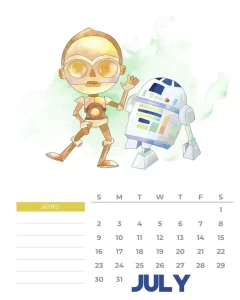 calendario 2023 star wars julho