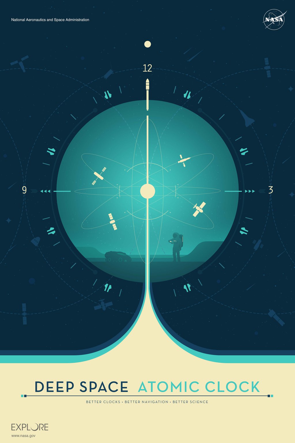 Poster Nasa Atomic Clock para imprimir 3