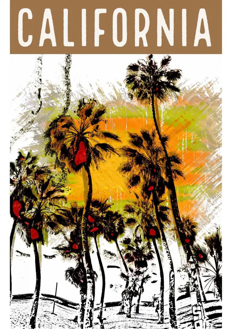 Poster Vintage Califórnia para imprimir