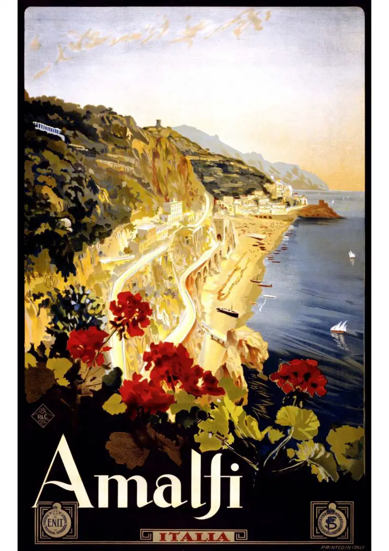 Poster Vintage Costa Amalfitana para imprimir