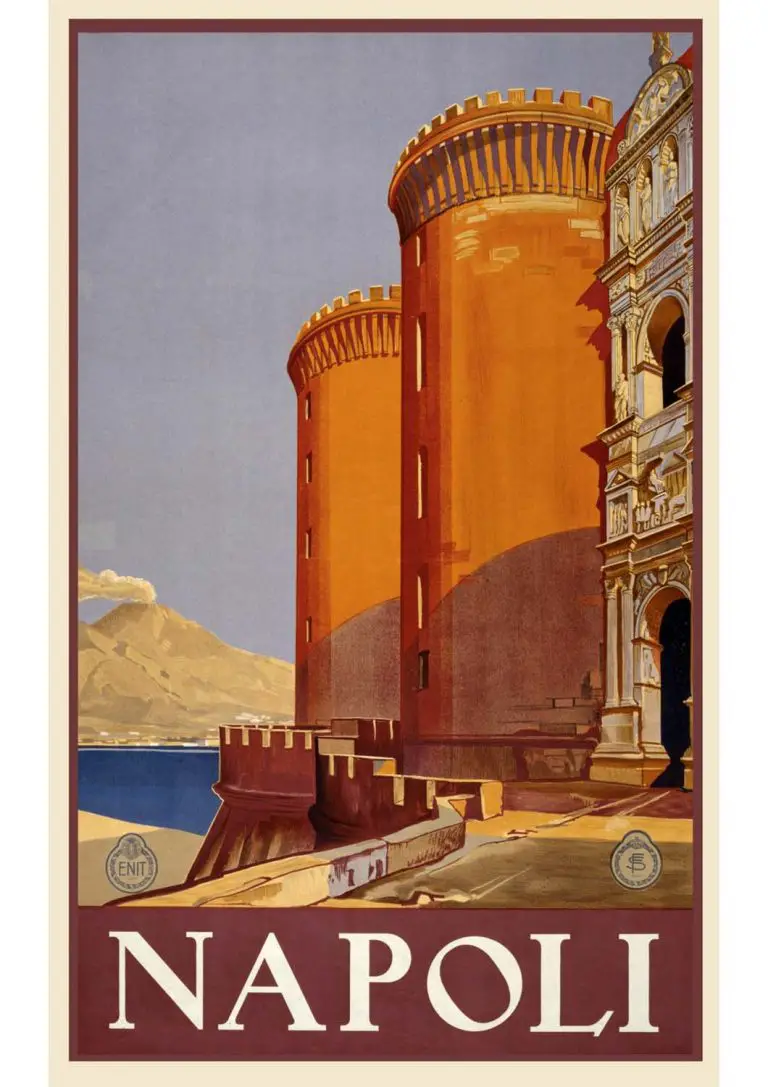 Poster Vintage Napoli Itália para imprimir