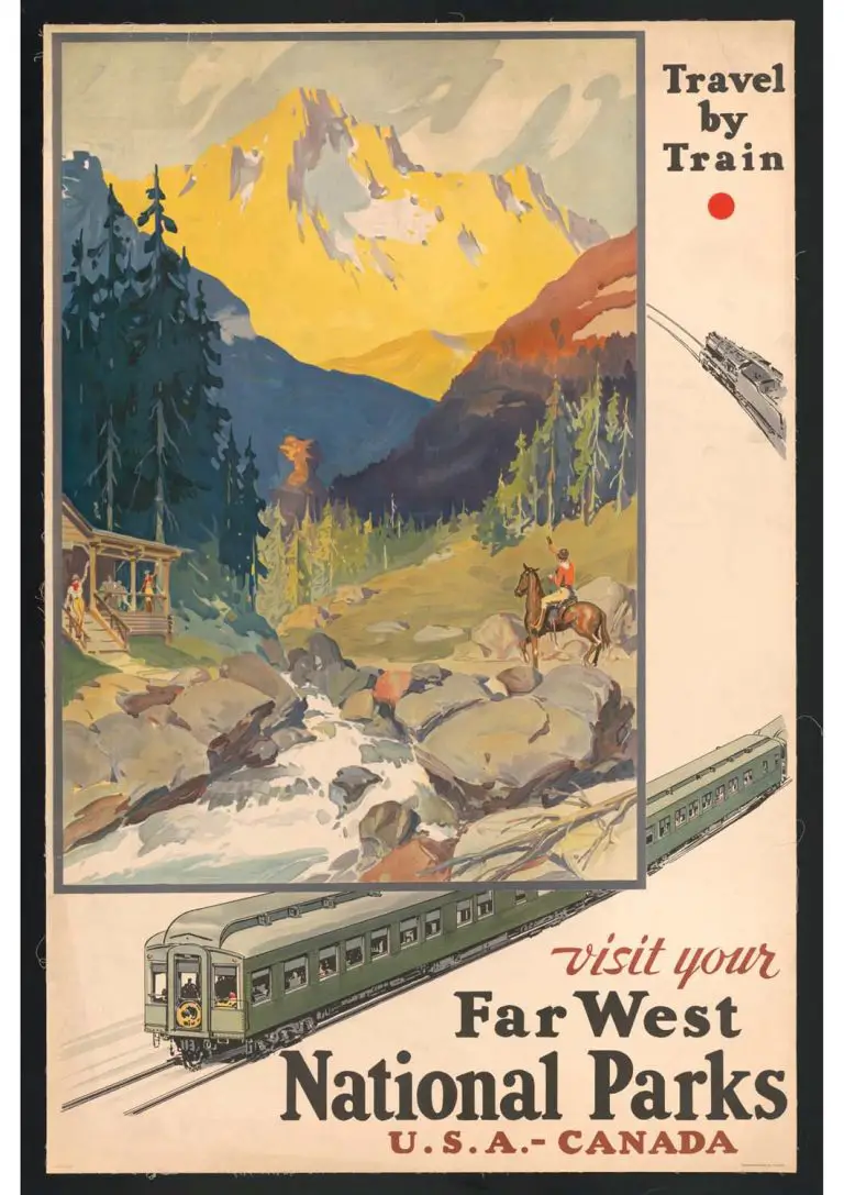 Poster Vintage National Parks Canadá USA para imprimir