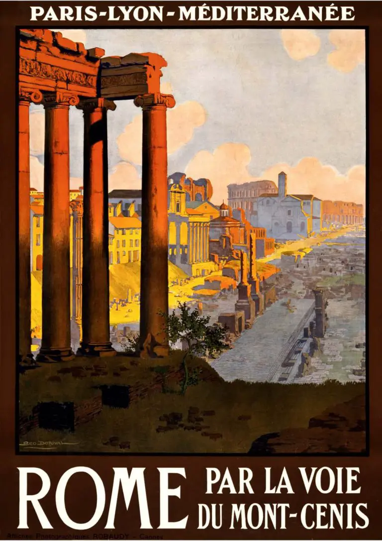 Poster Vintage Roma Itália para imprimir