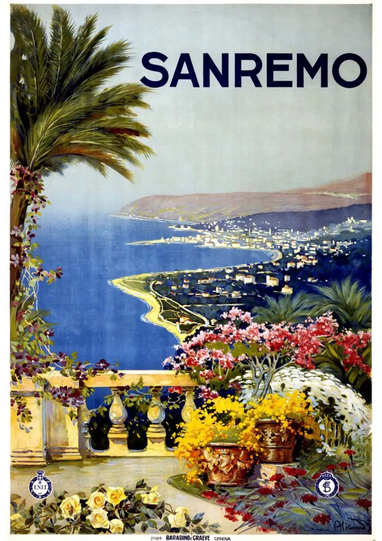 Poster Vintage Sanremo para imprimir