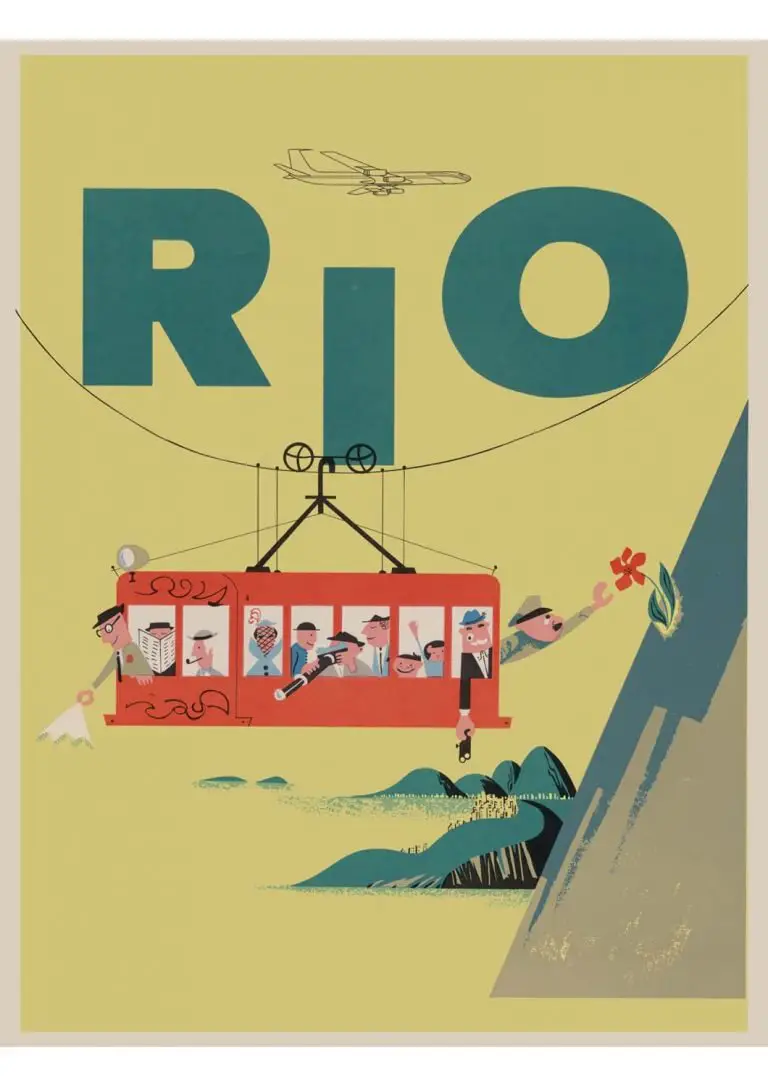 Quadro decorativo vintage Rio de Janeiro para imprimir